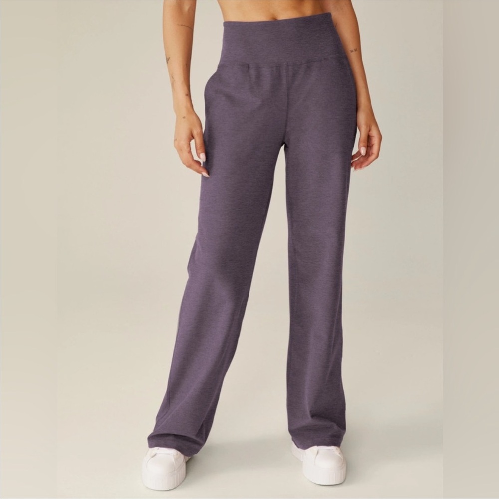 Beyond Yoga Spacedye Laid Back Wide Leg Pants Loose Fit Comfy In Purple Size XL